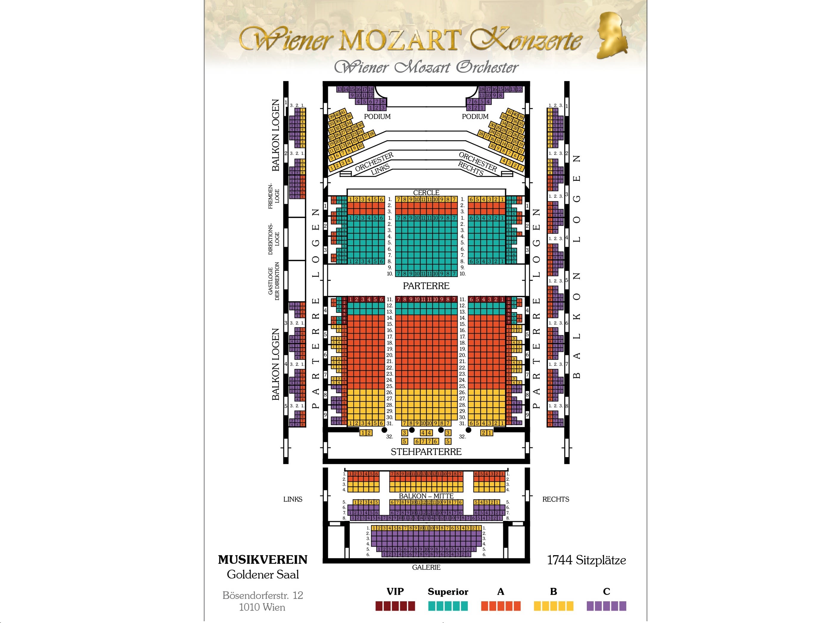 Rose City Music Center Seating Chart