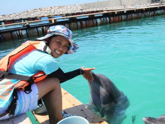 イルカと遊ぼう！イルカふれあい体験＆ドルフィンスイム体験 ＜0歳から参加OK／1時間半～／石垣島＞by ドルフィンファンタジー