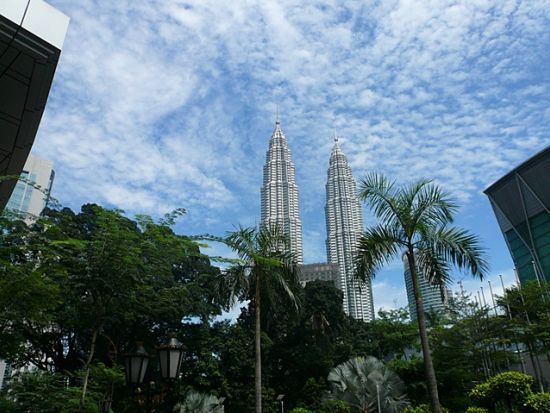 ペトロナスツインタワー展望台チケット　超高層ビルからの眺望