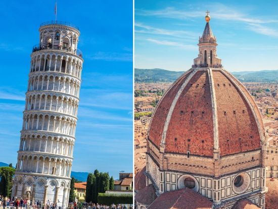 ピサの斜塔に登る！高速列車で行くフィレンツェ＆ピサ 日帰り観光ツアー＜日本語ガイド／混載／ローマ発＞by Mybus