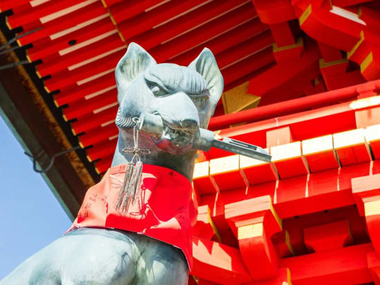 Fushimi Inari Fox Statue cropped
