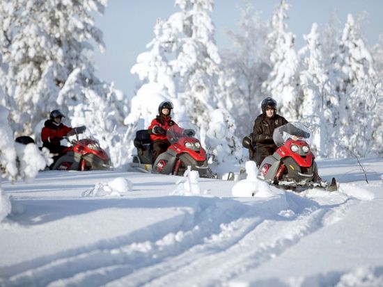 スノーモービルで行く！ラップランド 冬の絶景満喫ツアー＜12～4月／ロヴァニエミ発＞