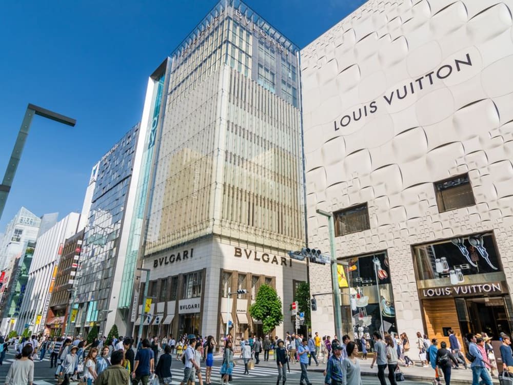 Louis Vuitton Store Ginza Street, Tokyo, Japan Editorial Image