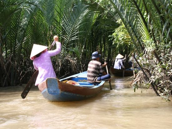メコン川クルーズ＋クチトンネル観光ツアー　＜貸切／現地ガイド(日本語可)／選べる解散場所／象耳魚の昼食＞