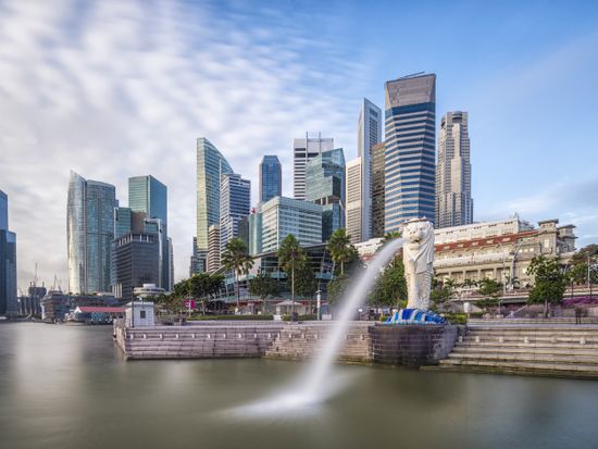 Singapore City Marina Bay Merlion