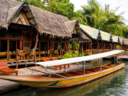 Traditional long-tail boat cruise