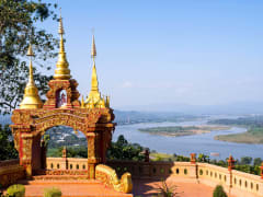 Golden triangle viewpoint is border of 3 countries