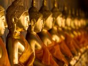 Line of Golden Buddhas at Wat Arun