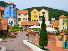 south korea petit france colorful houses