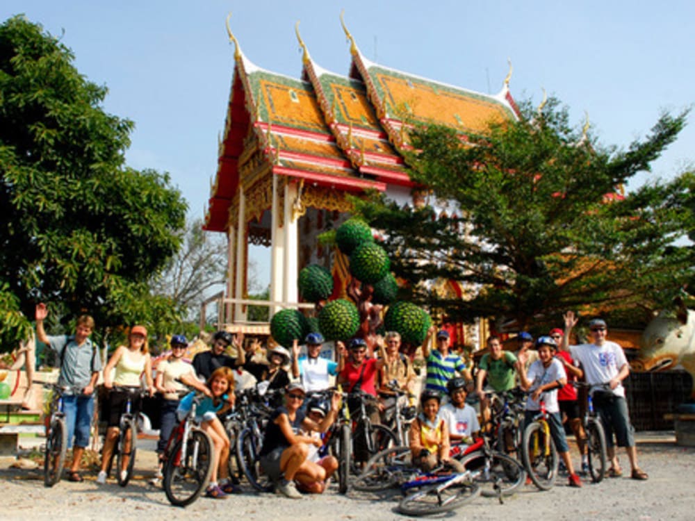 Bangkok Countryside Private Bike Tour with Temple of Phurt Udom Pol ...