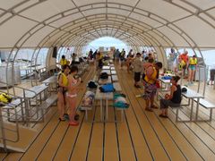 great barrier reef snorkeling pontoon deck