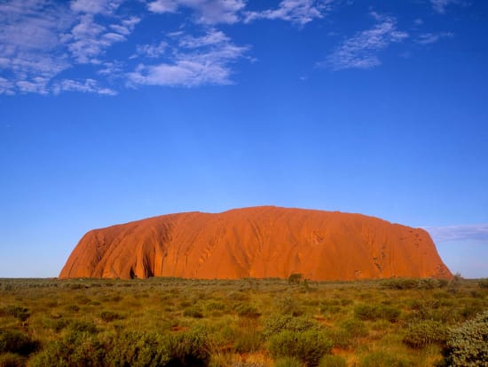 Uluru Ayers Rock under the blue sky in australia