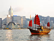 sunset cruise victoria harbour hong kong