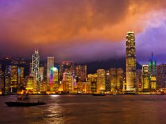 Victoria Harbour night cruise hong kong skyline