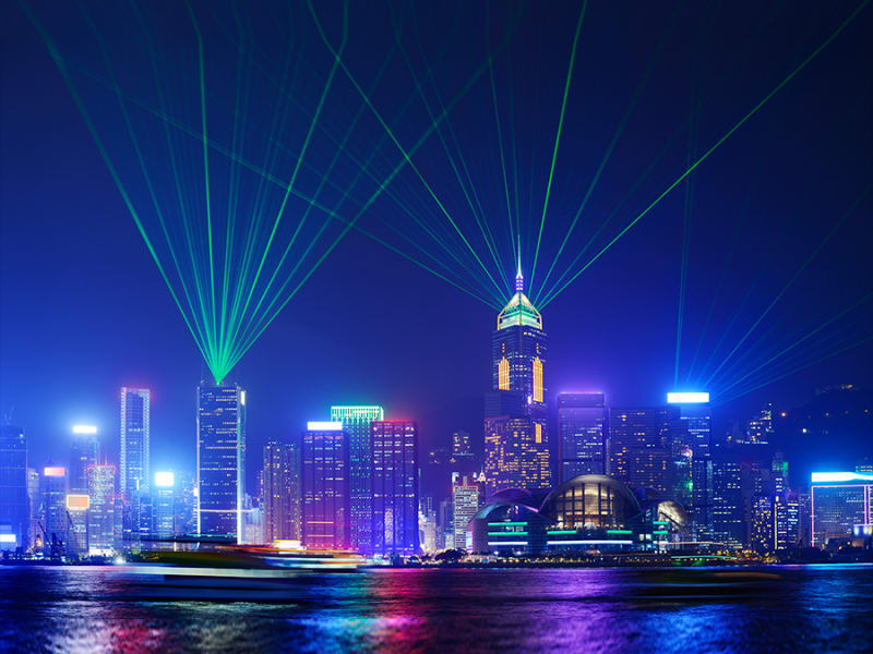 symphony of lights show hong kong victoria harbour