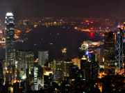 Victoria Harbour night view hong kong cruise
