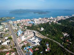 kota kinabalu city malaysia aerial view