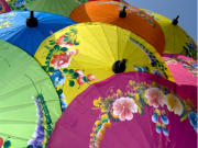 Handmade umbrellas from Sankampaeng and Bo Sang