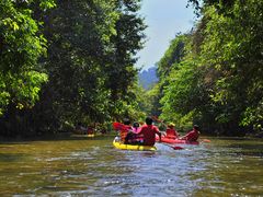 pagsanjan falls tourists on boat ride