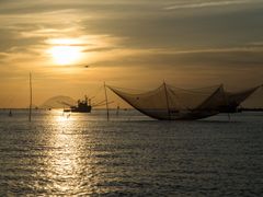 Fishing nets on the Thu Bon River_365789114