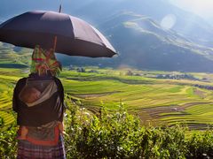Hmong woman and child