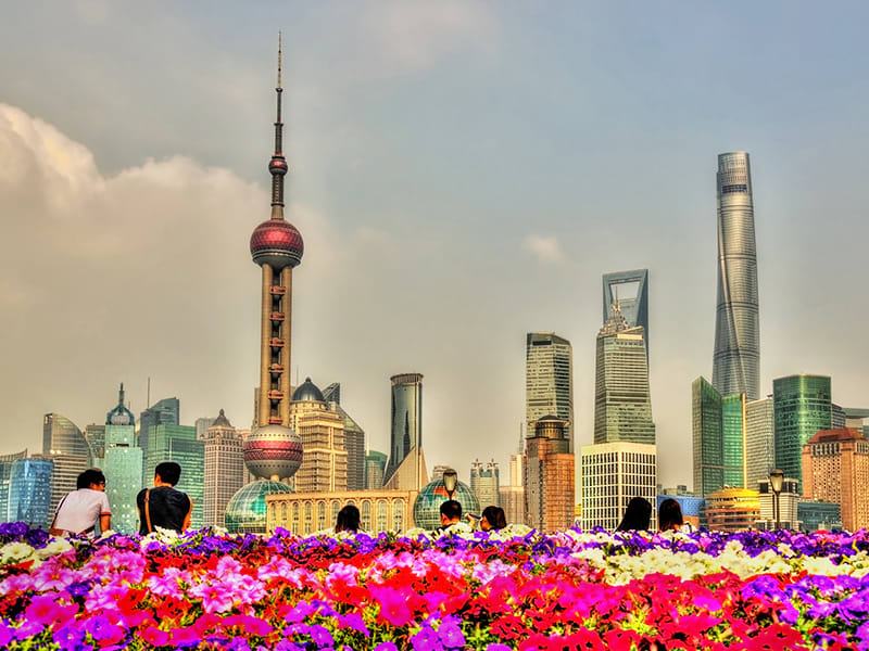 Shanghai skyline from The Bund