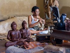 Wooden Crafts in Mas Village Bali Indonesia