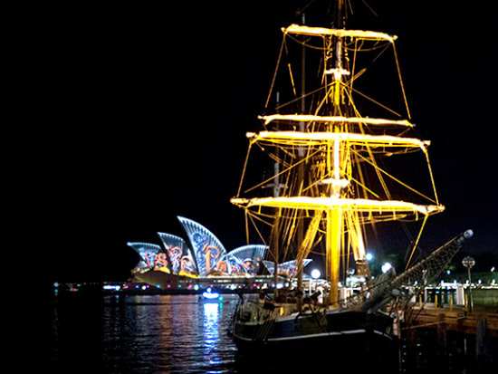 Vivid Sydney Tall Ship Dinner Cruise