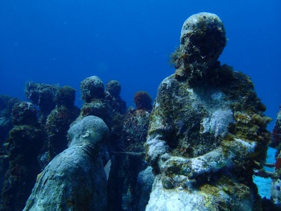 体験ダイビング MUSA水中美術館(海底美術館)＆カリブ海の美しいリーフ プール講習付で安心！＜午後／ボート／2ダイブ＞