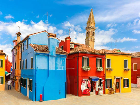 The colorful houses in Burano