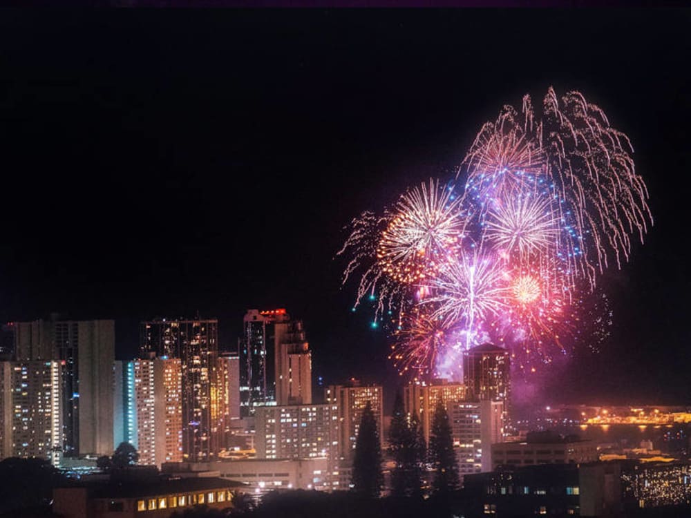 Honolulu City Lights & Fireworks Helicopter Tours (DoorsOn & DoorsOff