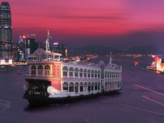 ビクトリアハーバーの夜景を堪能！プランを選べるバウヒニアディナークルーズ＜夕食ビュッフェ付き＞