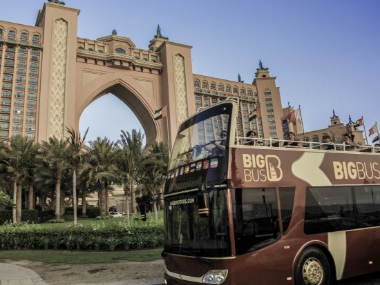 ドバイ観光　乗り降り自由バスチケット＋無料特典付き ＜24・48・120時間／英語オーディオガイド付＞by Big Bus Tours