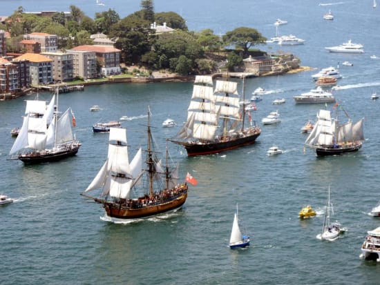 Yachts participating in the annual race