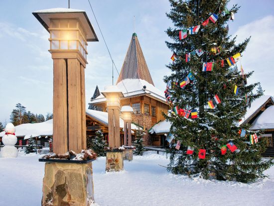 サンタクロース村 観光ツアー　トナカイぞりでサンタさんに会いに行こう！＜午前／12～4月初旬／ロヴァニエミ発＞