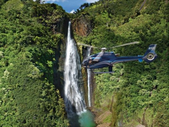 ヘリコプター遊覧飛行　ワイメア渓谷＆ナ・パリ・コースト＆ハナレイ湾 ＜英語ガイド／リフエ空港＞