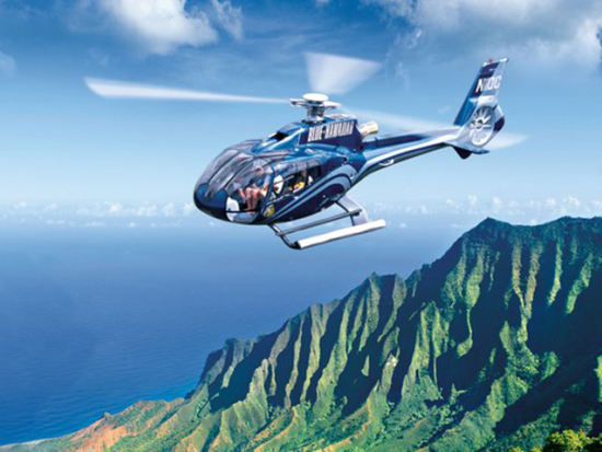 ヘリコプター遊覧飛行　ワイメア渓谷＆ナ・パリ・コースト＆ハナレイ湾 ＜英語ガイド／リフエ空港＞