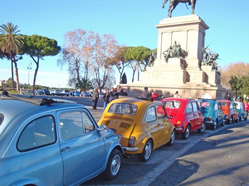 Rome, sightseeing, Fiat 500