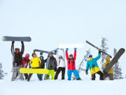 Group snowboarding lessons