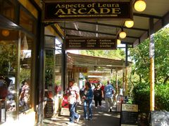 Shops in the mountain village of Leura Australia