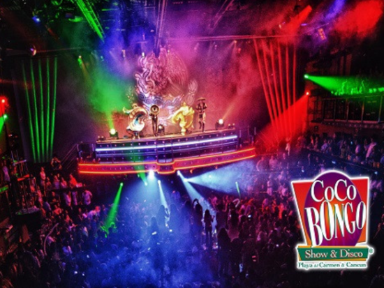 人気ナイトクラブ「ココボンゴ」 カンクンの夜を盛り上げる本格エンターテインメント＜飲み放題付／往路送迎付き／カンクン＞