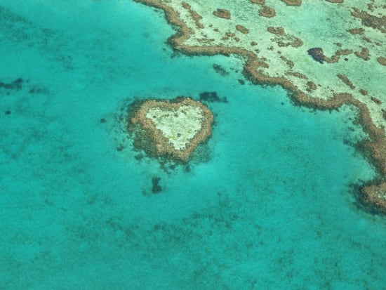 Scenic Flight Over Heart Reef with Snorkeling and Boat Ride at Hardy ...