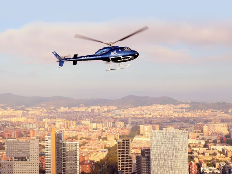 spain, Barcelona, helicopter, tour, skyline