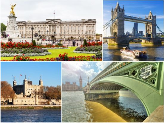 オープントップバス乗車！ロンドン半日観光ツアー　テムズ川クルーズ付き ＜午後／英語ガイド＞