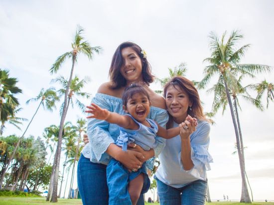 ハワイ　キッズ＆ファミリーフォト　お子様の笑顔と家族の思い出を形に残す　プロのカメラマンが撮影＜ビーチ／ワイキキ街中＞