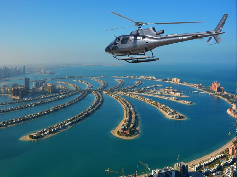 Private helicopter flight in Dubai