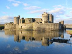 UK, Cardiff, Caerphilly Castle