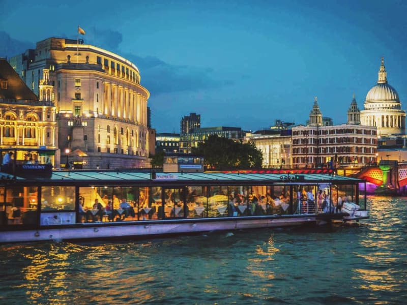 evening river cruises london