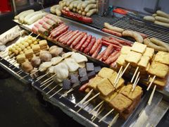 Street Food Skewers at Shilin Night Market Taipei