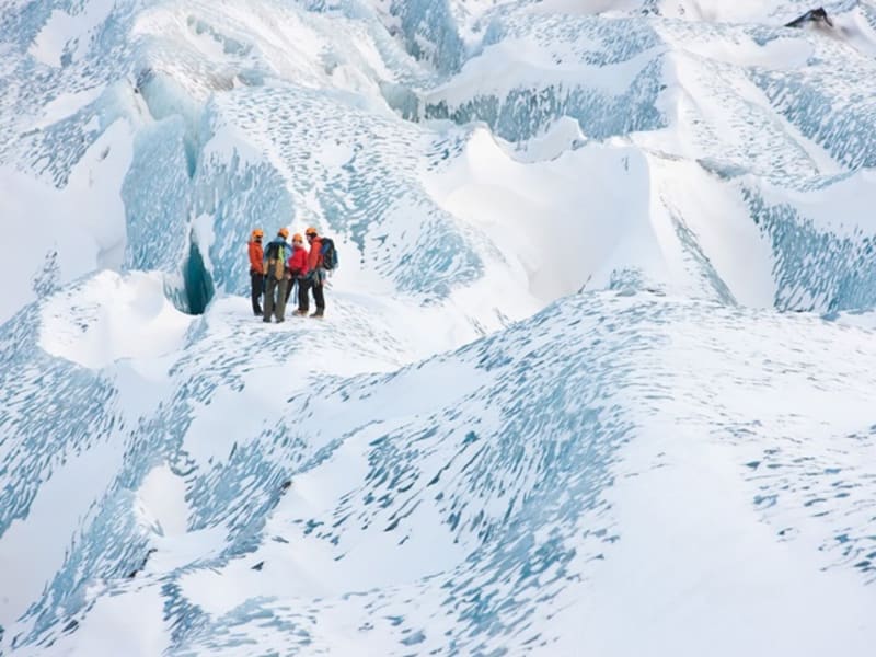 Iceland, Glacier Hiking, Blue Ice, Winter